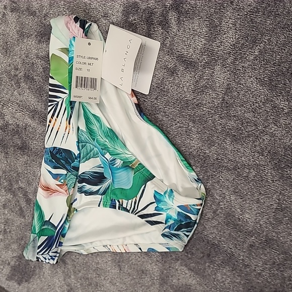 WAS $ 64 LA BLANCA In The Moment Banded Hipster Bikini Bott - Picture 3 of 16